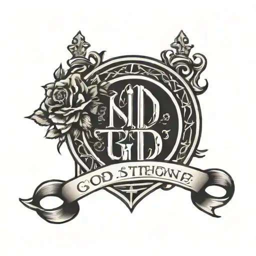 gaelic phrase "God is a Strong tower to me"  tattoo design idea