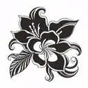 frangipani flower tattoo design idea