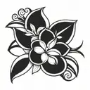 frangipani flower tattoo design idea