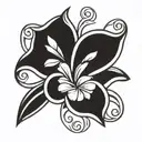 frangipani flower tattoo design idea
