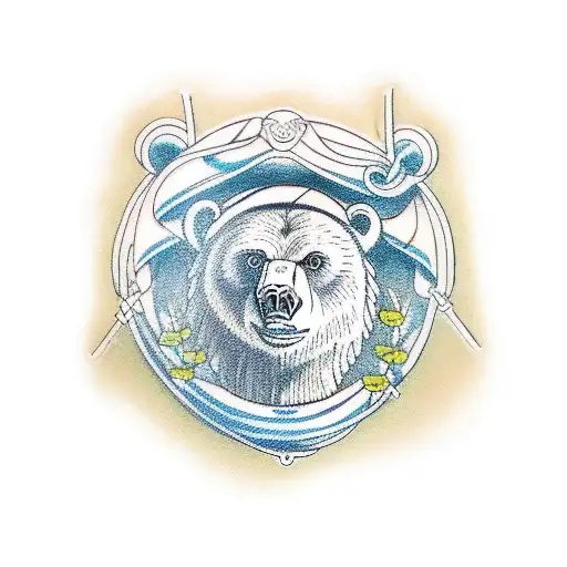 Marcus Aurelius Tree Bear tattoo design idea