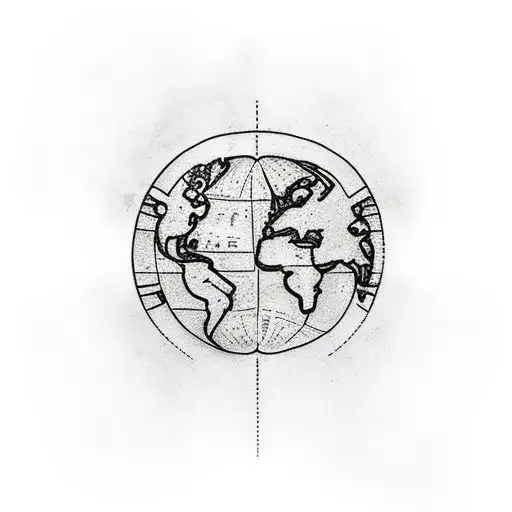 Infinite Wanderlust: An enchanting tattoo inspired by travel and adventure, showcasing a world map with vibrant colors  tattoo design idea