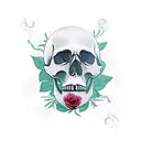 Skull and Roses tattoo design idea