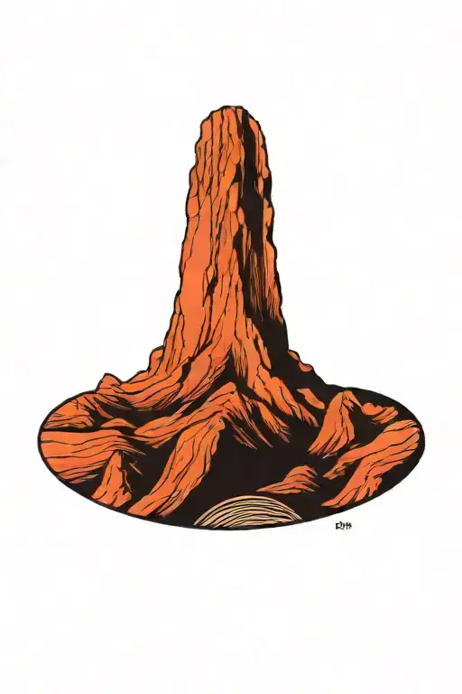 mountains tattoo design idea