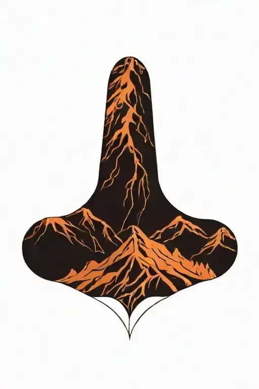 mountains tattoo design idea