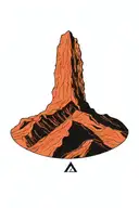 mountains tattoo design idea
