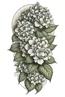 hydrangea flowers tattoo design idea