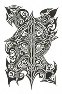 memorial cross tattoo tattoo design idea