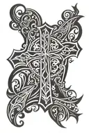 memorial cross tattoo tattoo design idea