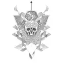 linea de nazca tattoo design idea