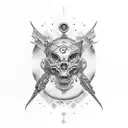 linea de nazca tattoo design idea