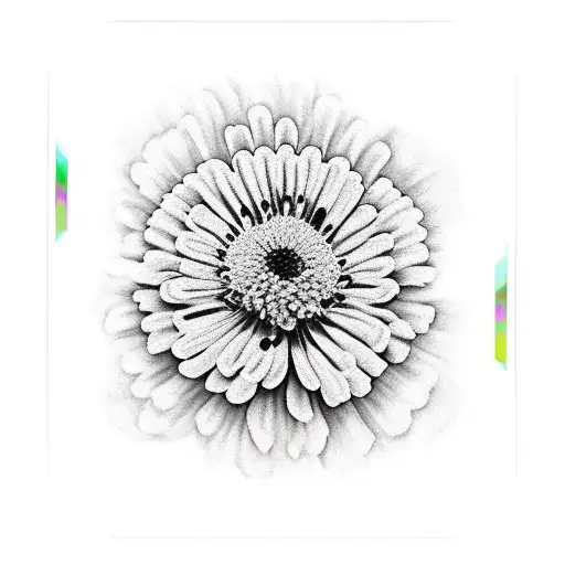 Zinnia tattoo design idea