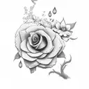 time construction flower jackson malek tattoo design idea