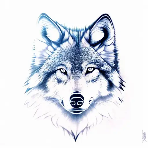 Forest wolf man tattoo design idea