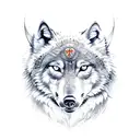 wolf forest tattoo design idea