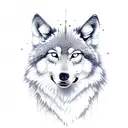 wolf forest tattoo design idea