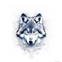 wolf forest tattoo design idea