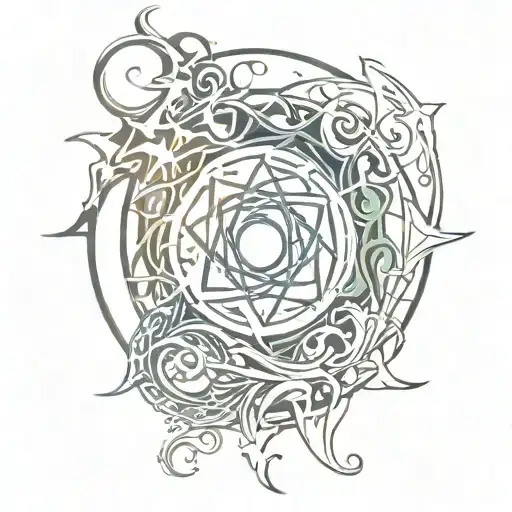 symbol that represents chaos and madness but is also beautiful  tattoo design idea
