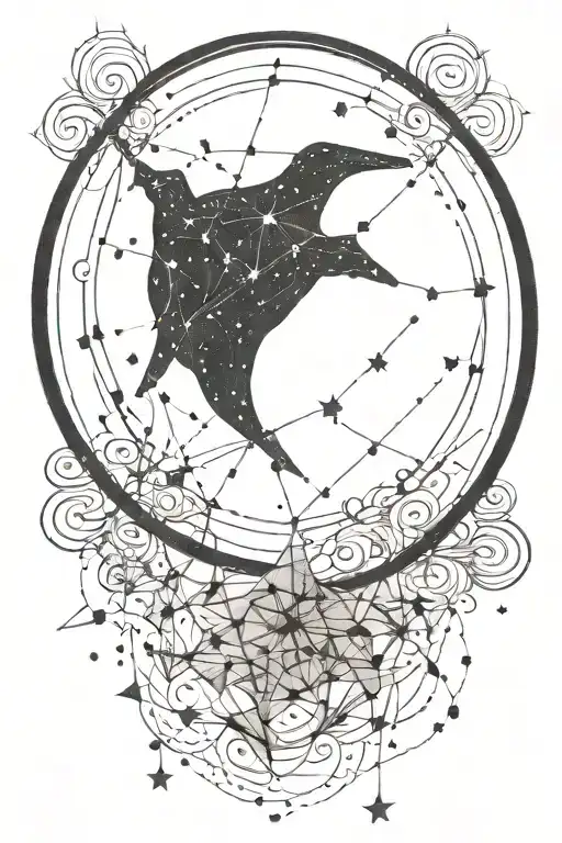 Little Dipper constellation tattoo design idea