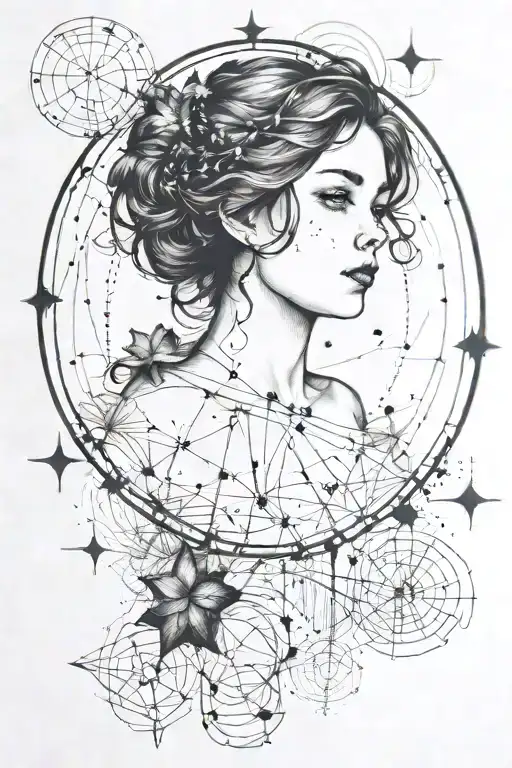 Little Dipper constellation tattoo design idea