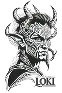 Loki tattoo design idea