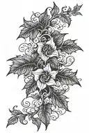 thorn vine wrapping tattoo design idea