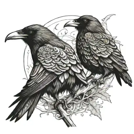 Hugin & Munin tattoo design idea