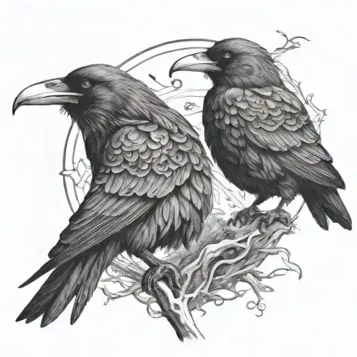 Hugin & Munin tattoo design idea