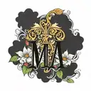 Mia name written tattoo design idea