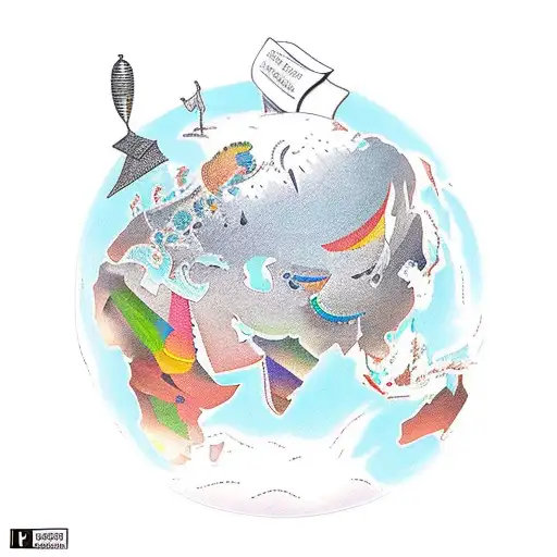 A new-school style tattoo of a bookshelf filled with your favorite books, with each book representing a memorable travel destination. tattoo design idea