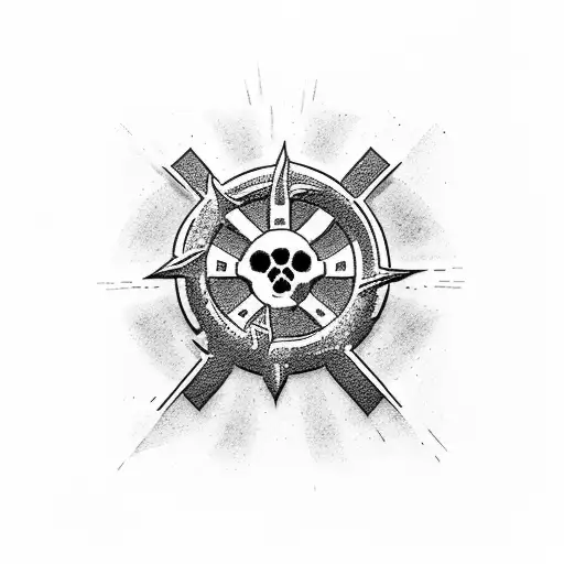 duke nukem 3d nuclear logo tattoo design idea