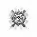 duke nukem 3d nuclear logo tattoo design idea