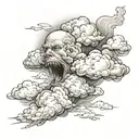 clouds rip brother tattoo design idea