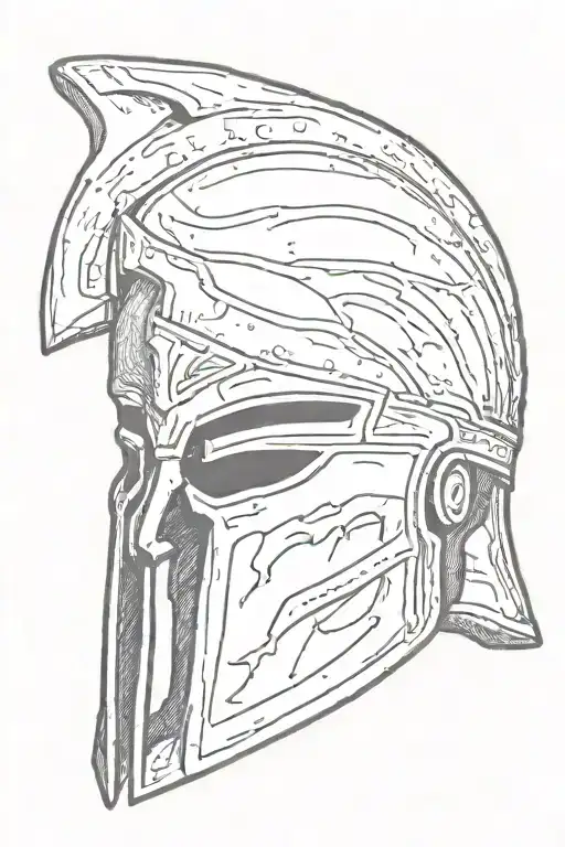 Spartan Helmet SuicideBoys tattoo design idea