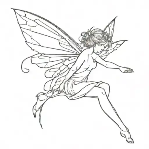 fairy tattoo design idea