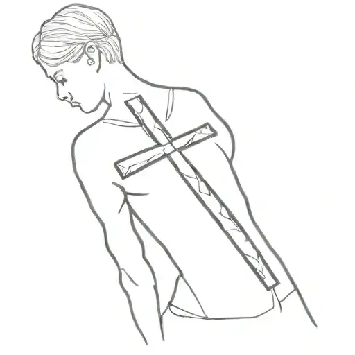 Charlotte Campbell Caragan Caity with a cross tattoo tattoo design idea