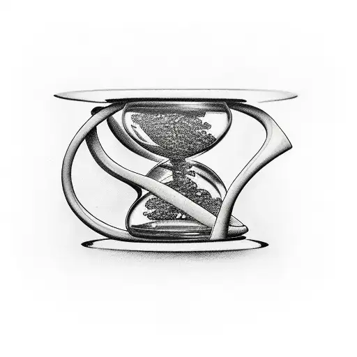 hourglass with the words keep going  tattoo design idea