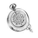 A broken pocket watch that is covered in vines tattoo design idea