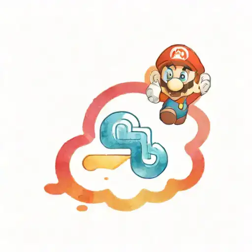 super mario bros 3 logo tattoo design idea