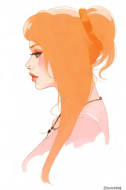 Sissy slave, pink outfit, long pink hair, brown eyes, soft face, crossdresser, femboy tattoo design idea