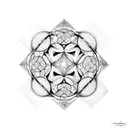 Create a metatron's cube with intricate geometric patterns tattoo design idea