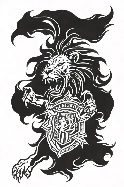 Chelsea football club Lion head tattoo design idea