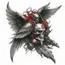 blood angel's chapter symbol from Warhammer 40k universe tattoo design idea