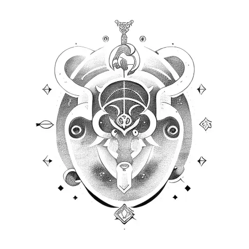 zodiac sign Libra in  negative space tattoo style tattoo design idea