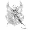 lulus pixie and jinx weapons from league of legends tattoo design idea