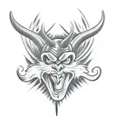 cartoon devil tattoo design idea