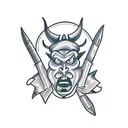 cartoon devil tattoo design idea