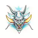 cartoon devil tattoo design idea