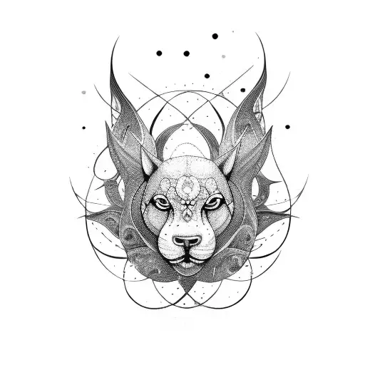 thème astral tattoo design idea