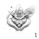 suminagashi tattoo design idea